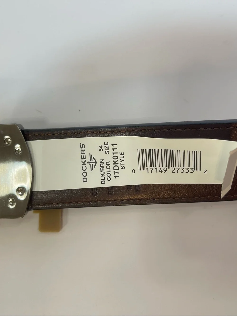 Dockers Big & Tall 54 Men's Genuine Leather Belt New Reversible Black/Brown